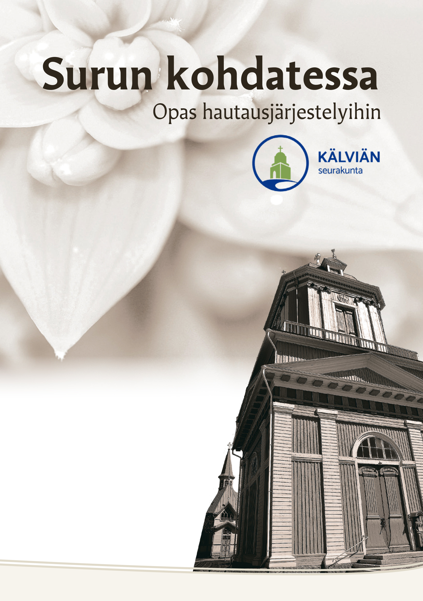 Opas hautajaisjärjestelyihin -vihkon kansi.